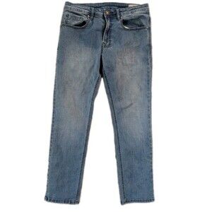 Buffalo David Bitton Adam Slim Stretch Jeans Mens 32x29 Light Wash Denim